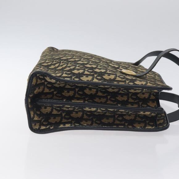 DIOR Trotter Canvas Hand Bag Navy Gold - Picture 4 of 12